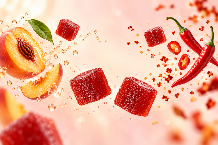 Spicy Cubes gummy close-up
