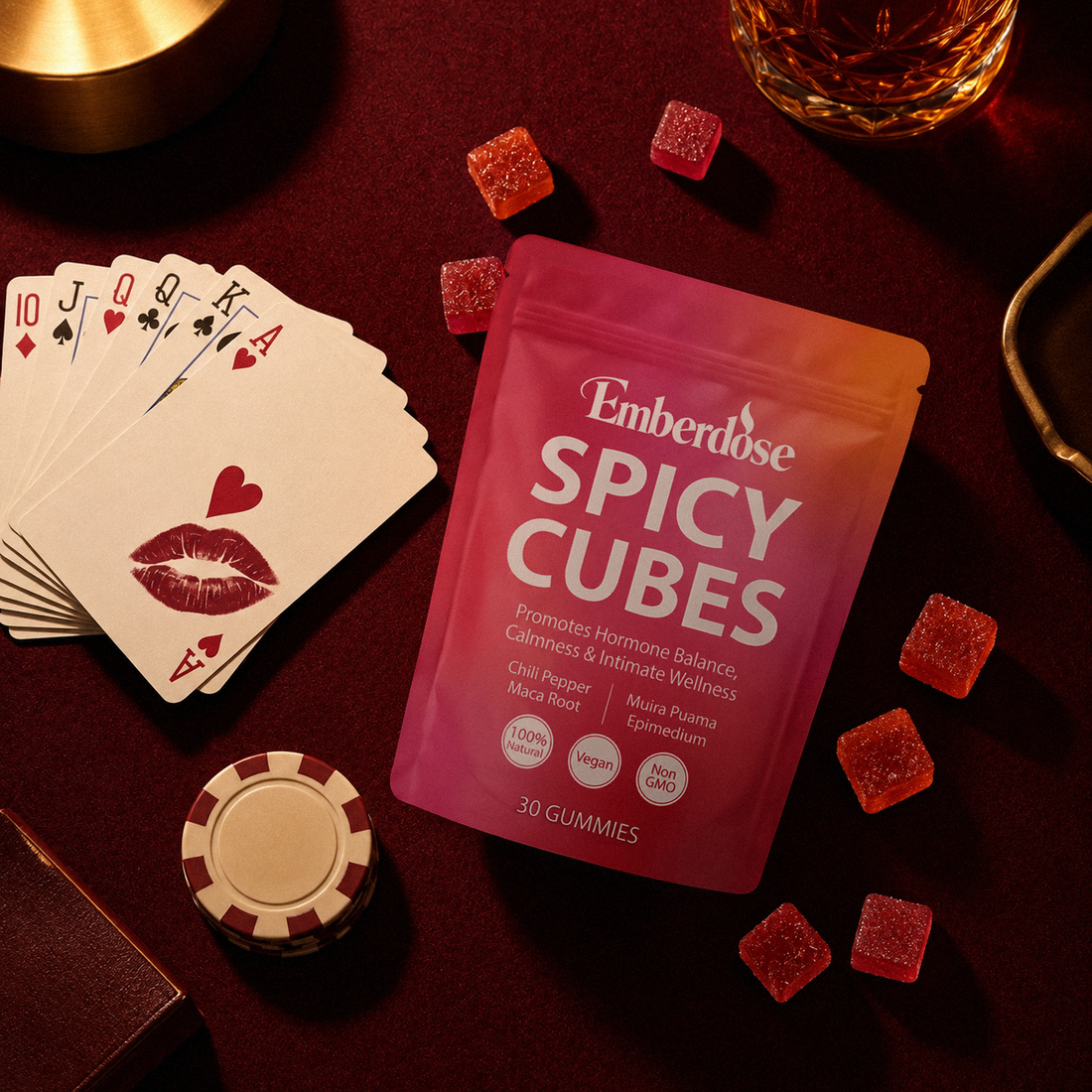 Sachet sur une table de soirée en amoureux
